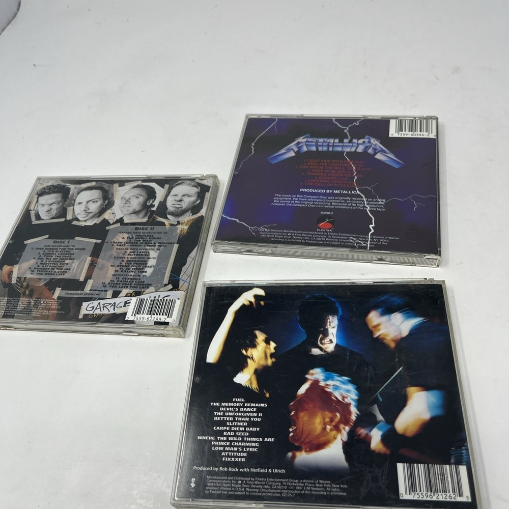 Metallica CD Lot (3) Ride The Lightning Reload Garage Inc - Picture 5 of 5